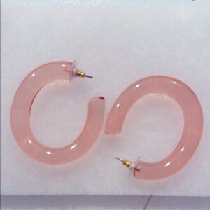 Pink Hoop Earrings - Women's lucite Hoops